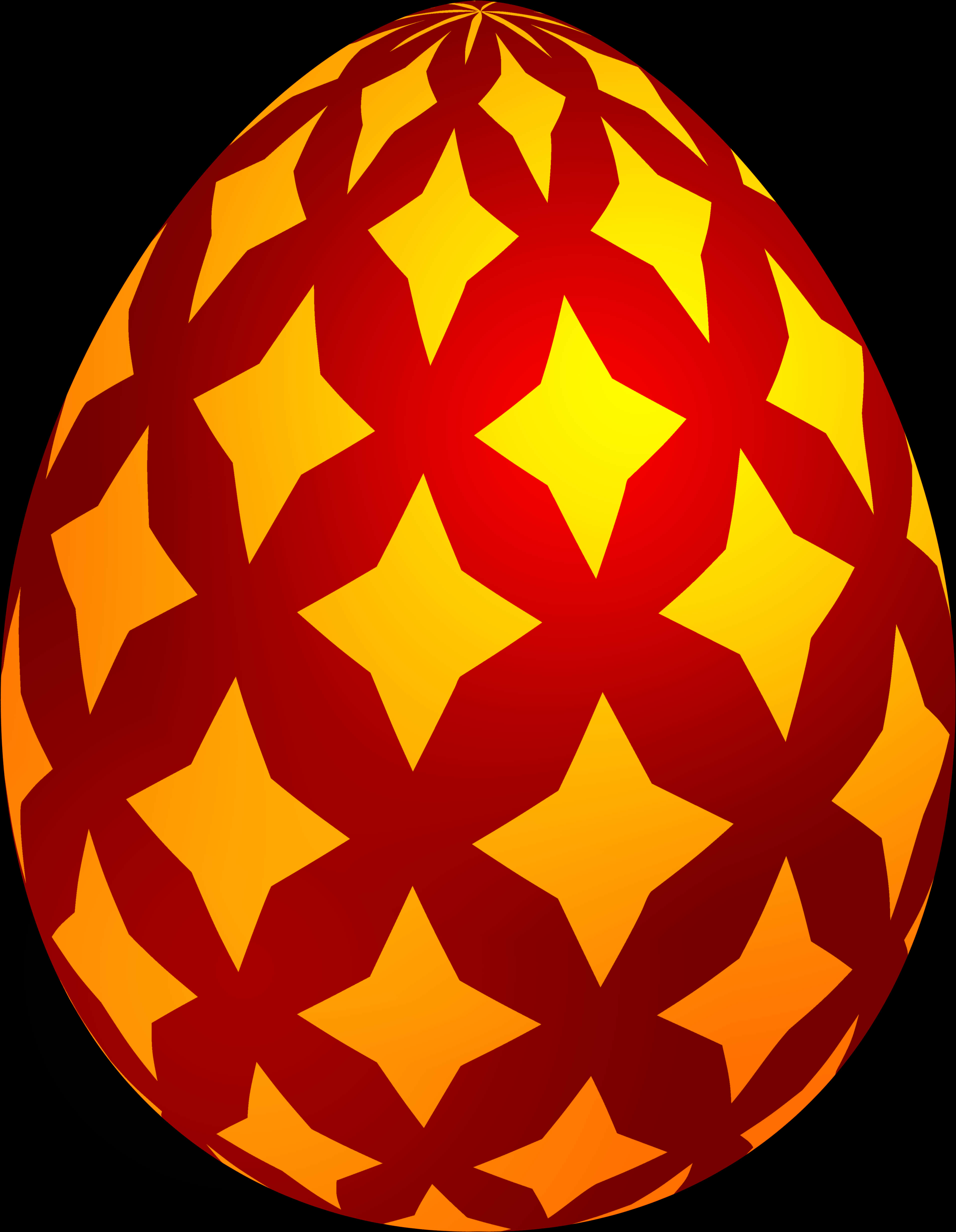 Decorative Red Patterned Egg