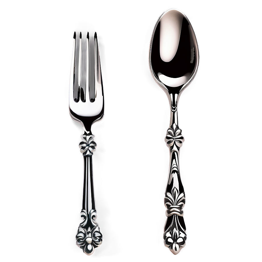 Decorative Spoon And Fork Png 36