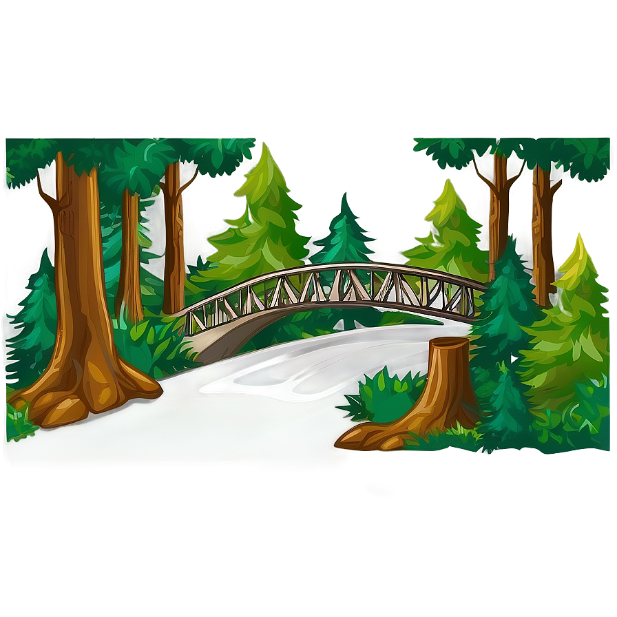 Deep Forest Bridge Clipart Png 42