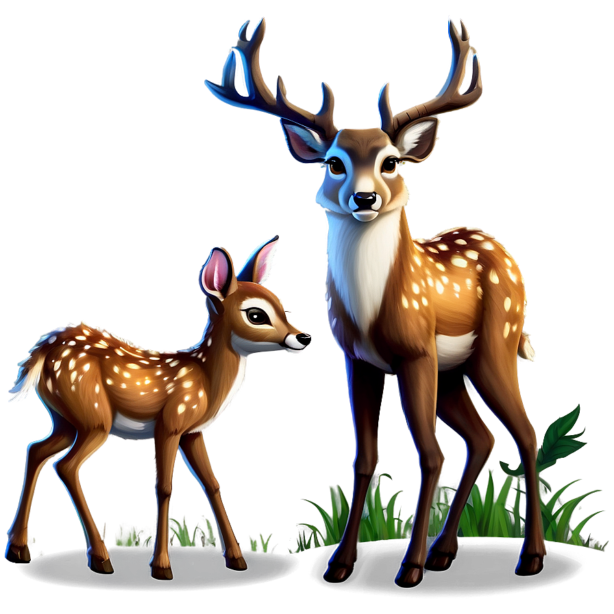 Deer Family Cartoon Png Kho