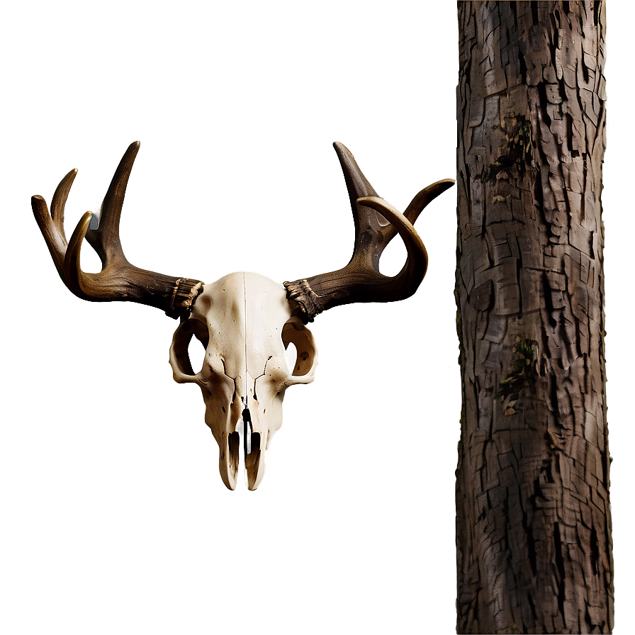 Deer Skull In Forest Scene Png 6