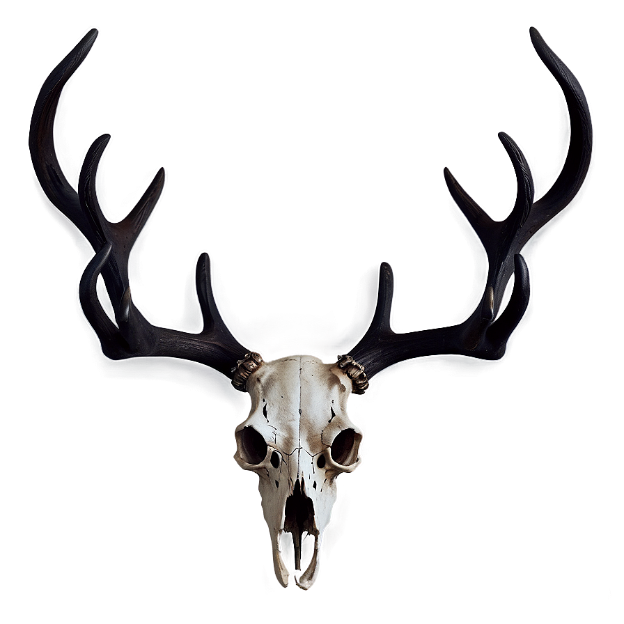 Deer Skull On Dark Background Png Rup71