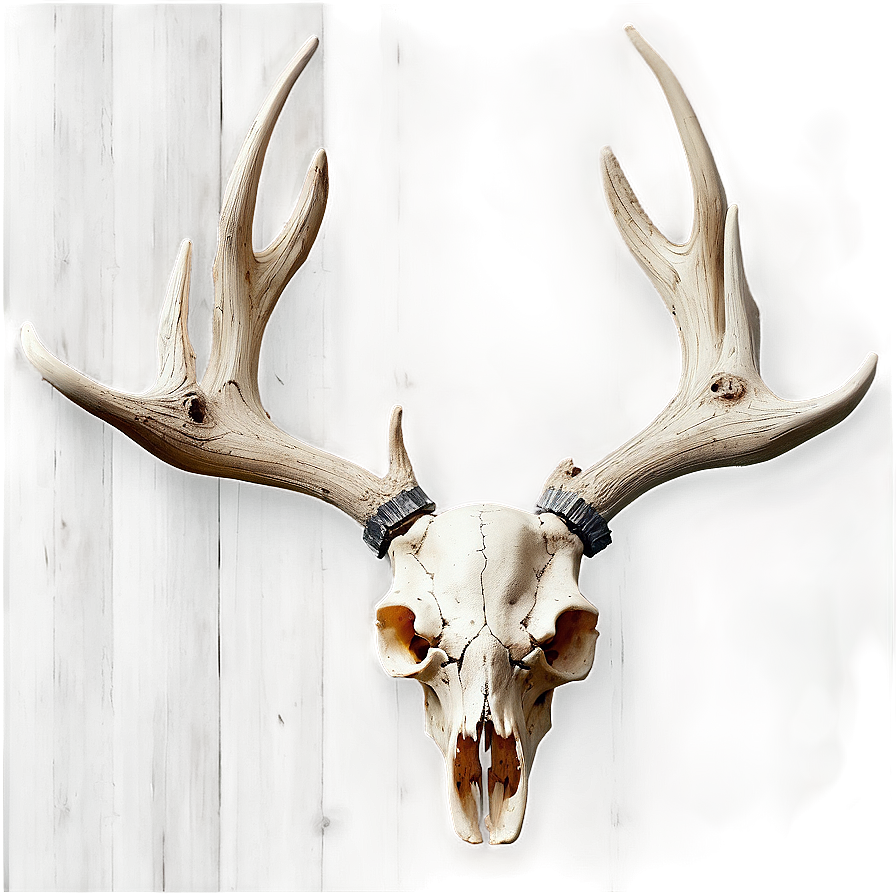 Deer Skull On Wood Texture Png 06132024