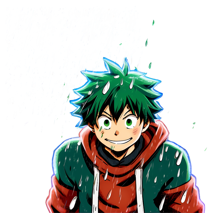 Deku In Rain Png Dqu57