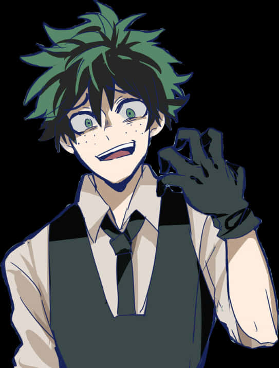 Deku Smiling Anime Character