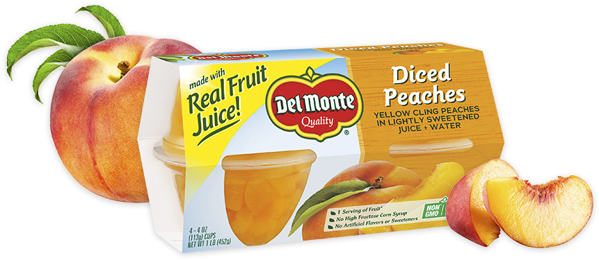 Del Monte Diced Peaches Packaging