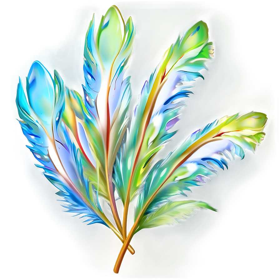 Delicate Feather Puff Png Pbq13