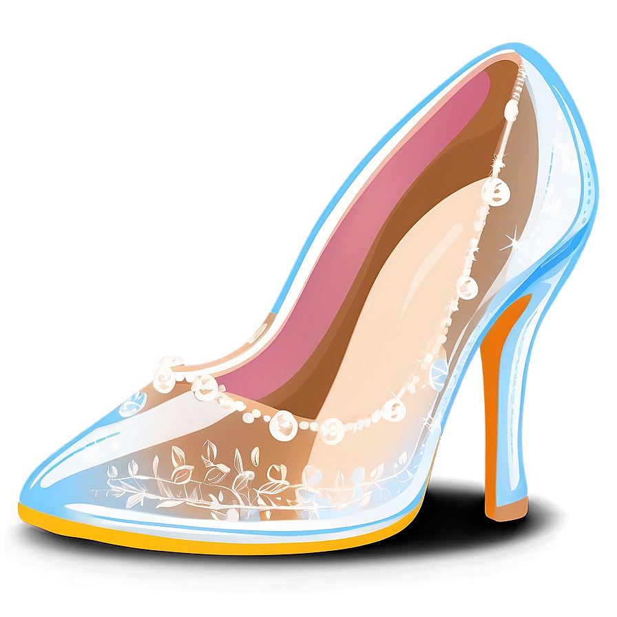 Delicate Glass Slipper Drawing Png Sgy