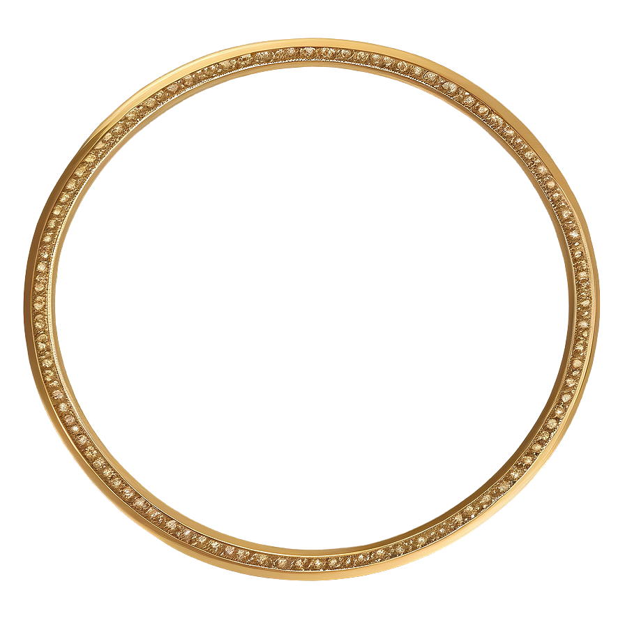 Delicate Gold Circle Frame Png 73