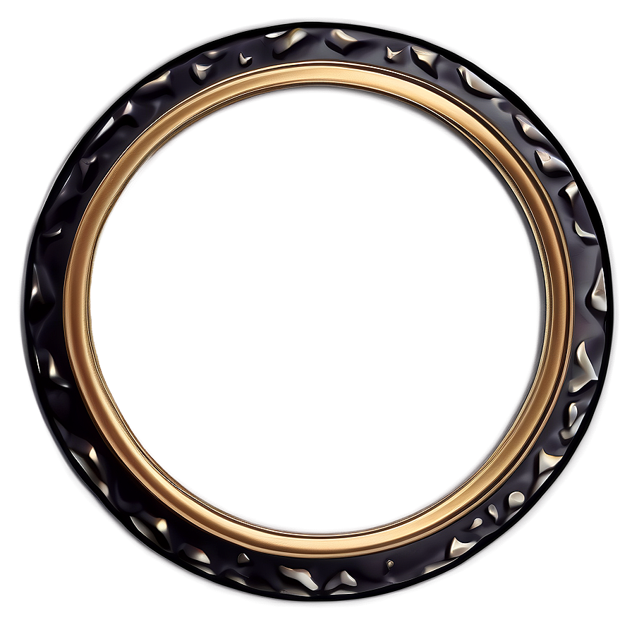 Delicate Gold Circle Frame Png Ita