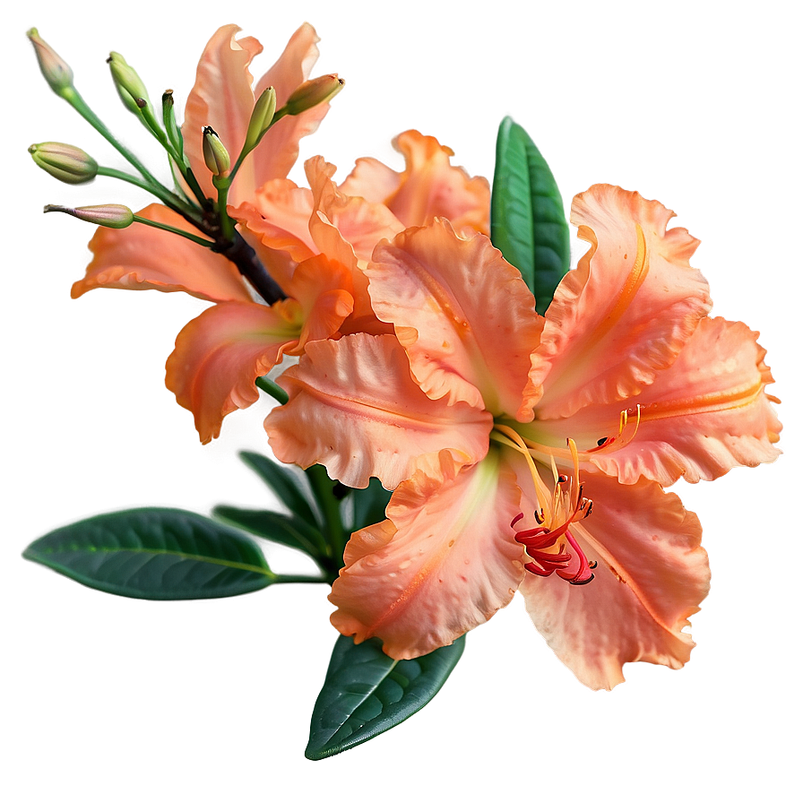 Delicate Orange Azalea Png Uwn