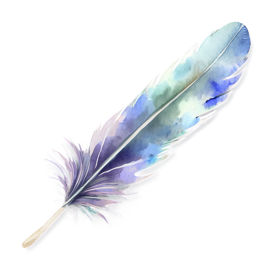 Delicate Watercolor Feather Png 05042024