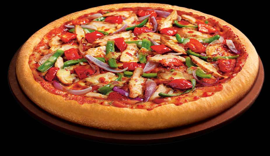 Delicious Chicken Veggie Pizza