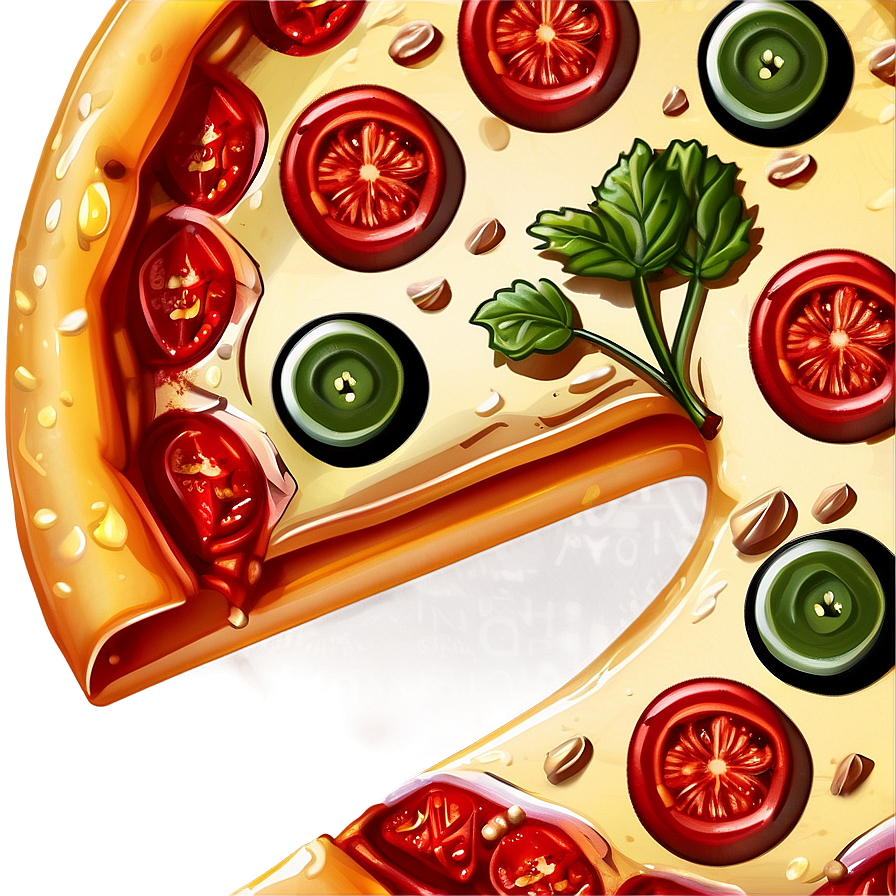 Delicious Pizza Cartoon Art Png 06272024