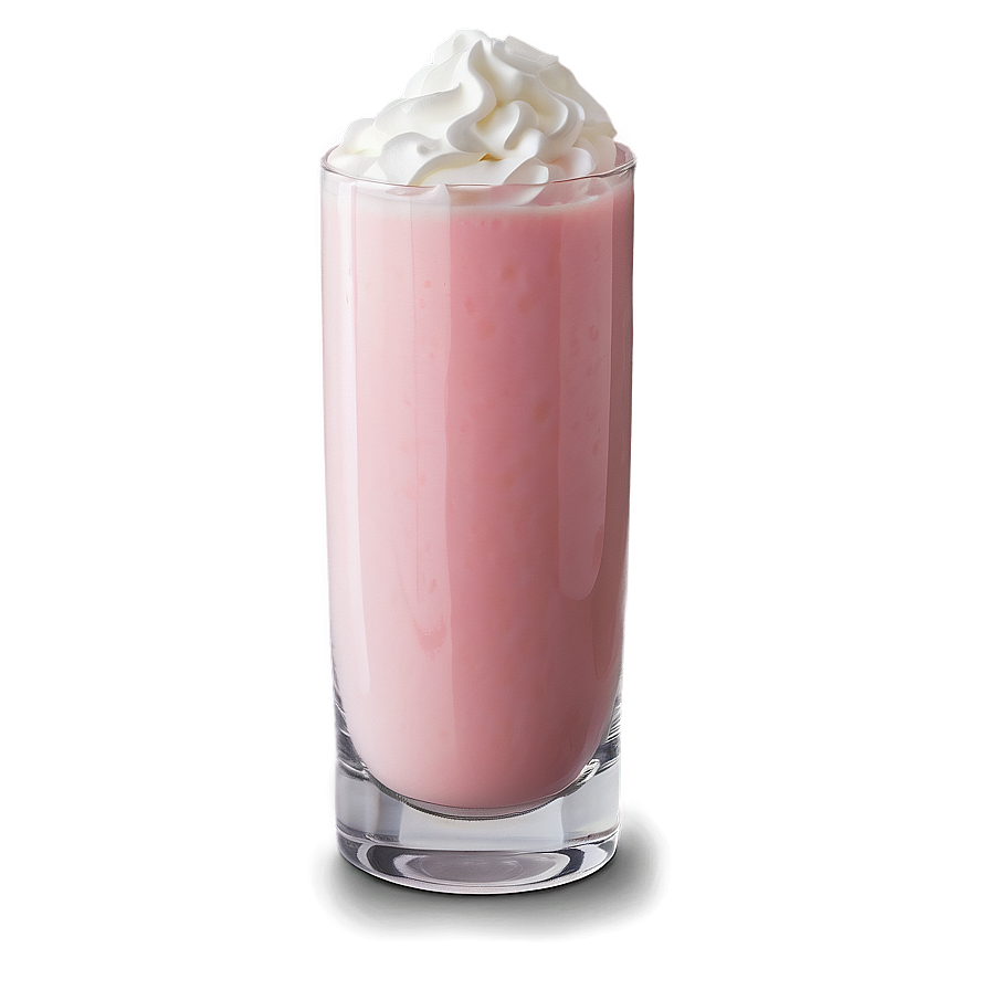 Delicious Strawberry Milk Glass Png 44