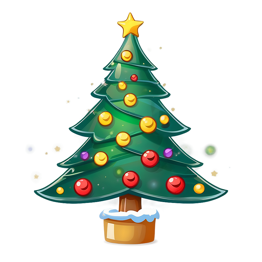 Delightful Cartoon Christmas Tree Png Xrq48