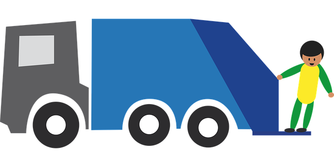 Delivery Truckwith Driver Cartoon