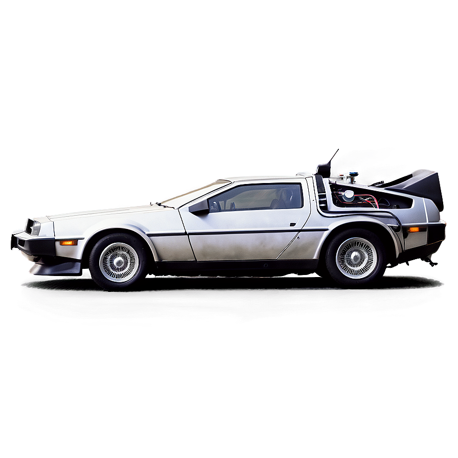 Delorean In A High-speed Test Track Png 90