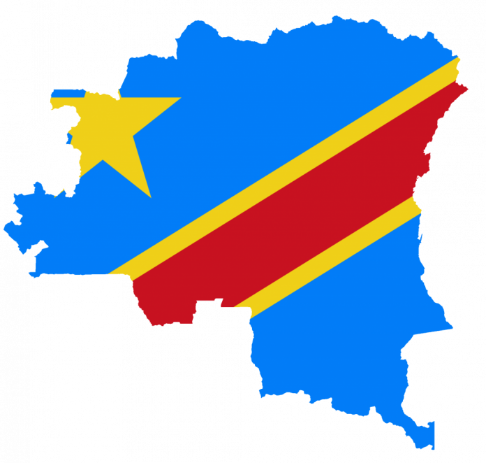 Democratic Republicof Congo Flag Map