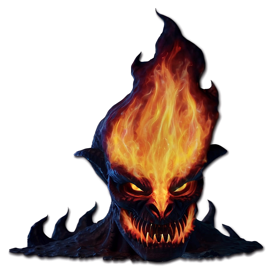 Demon In Flames Png Vdo50