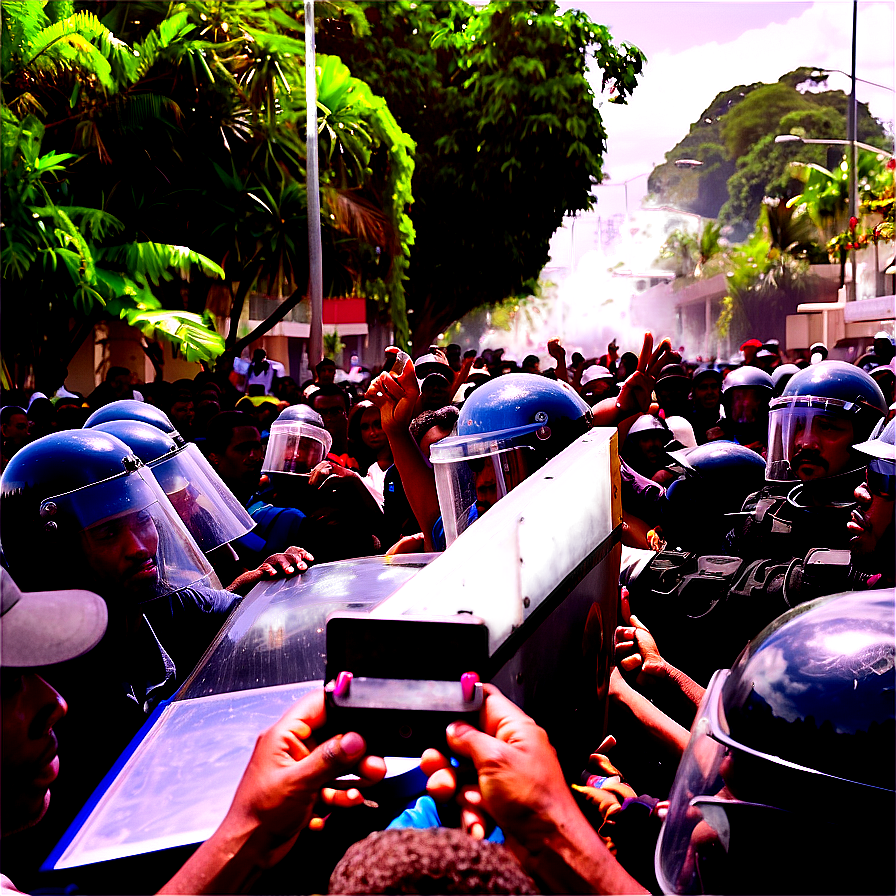 Demonstrators Vs Riot Police Png 93