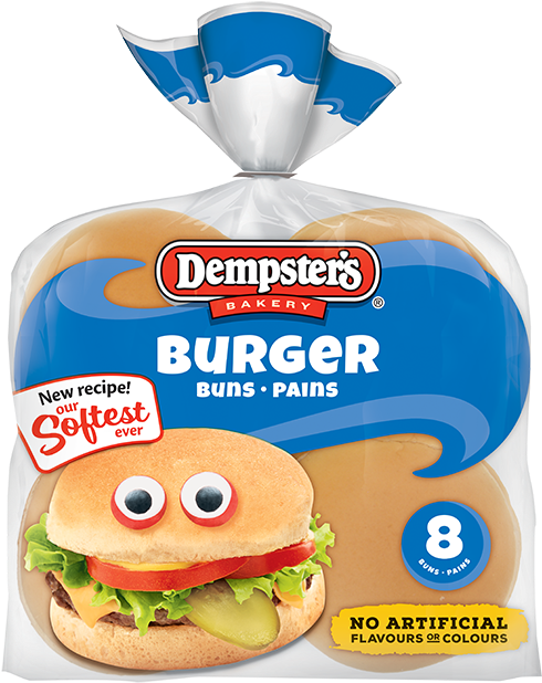 Dempsters Bakery Burger Buns Packaging