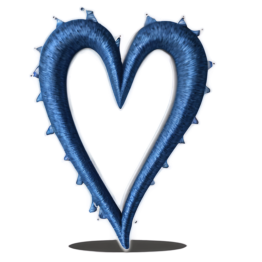 Denim Blue Heart Png 06272024