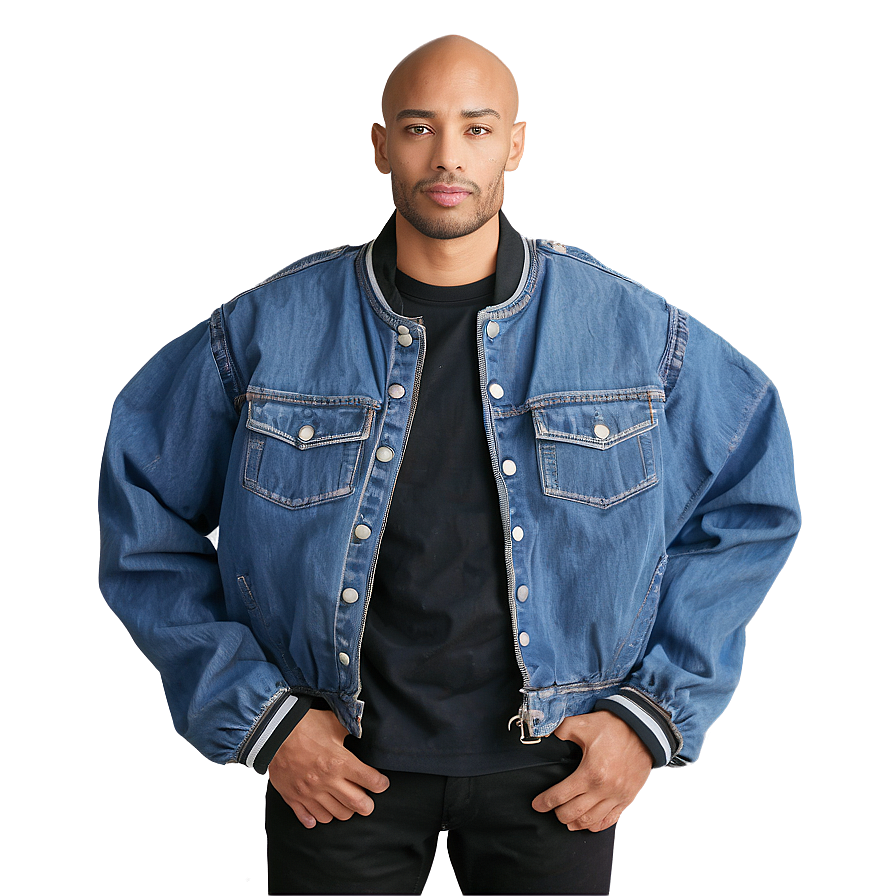 Denim Bomber Jacket Png Ajy97