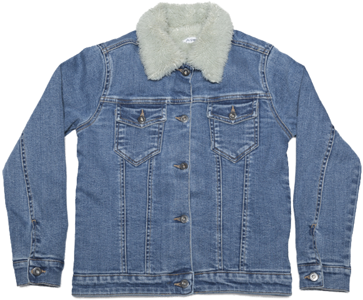 Denim Jacketwith Sherpa Collar