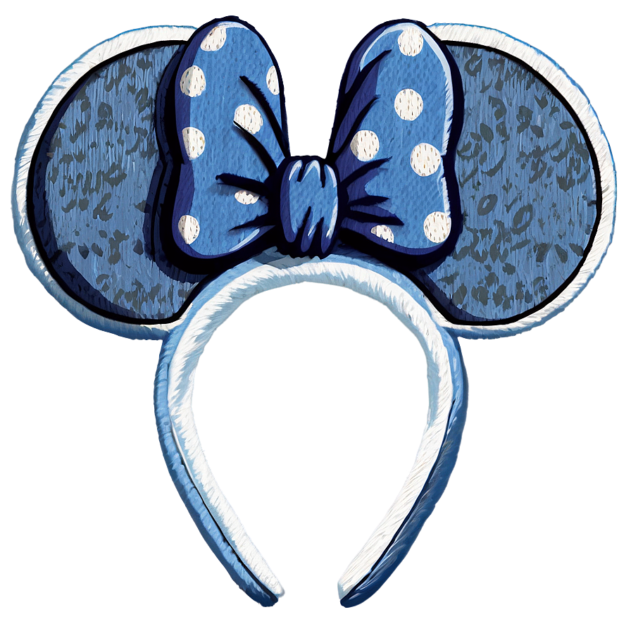 Denim Minnie Mouse Ears Png Shg