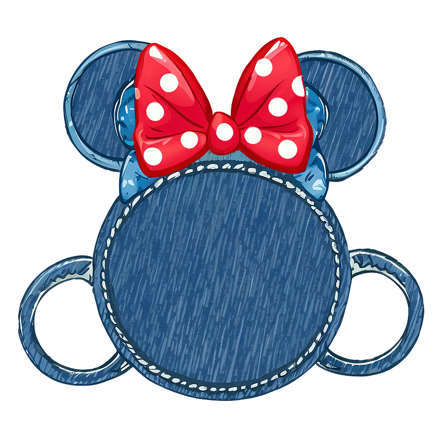 Denim Minnie Mouse Ears Png Yil25