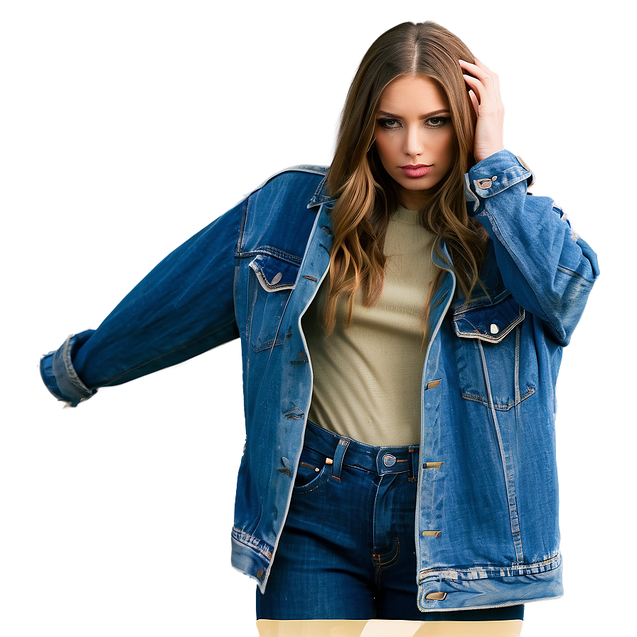 Denim Trucker Jacket Png Dlk45