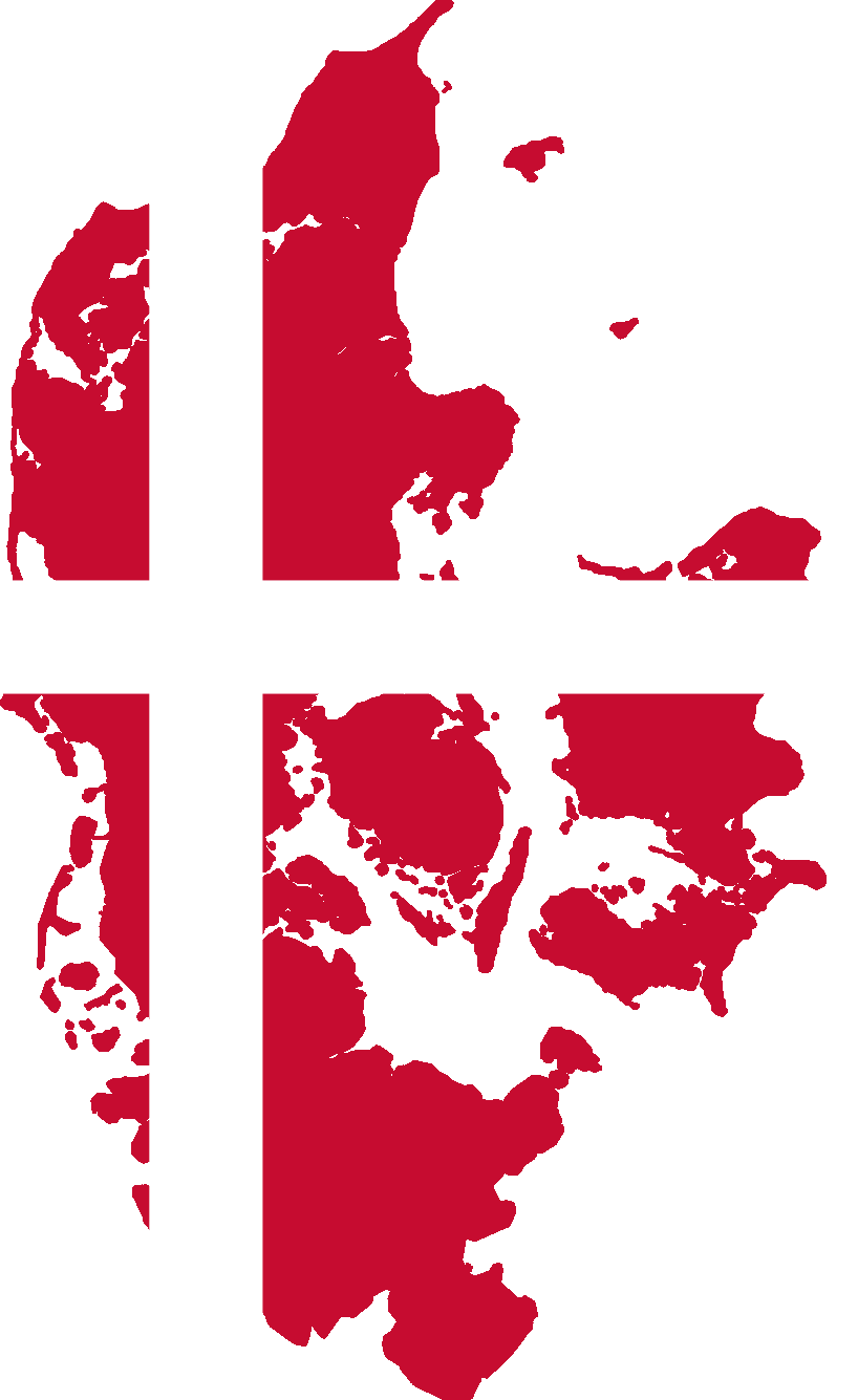 Denmark Flag Map Overlay