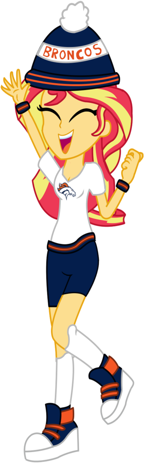 Denver Broncos Cheerful Mascot Illustration