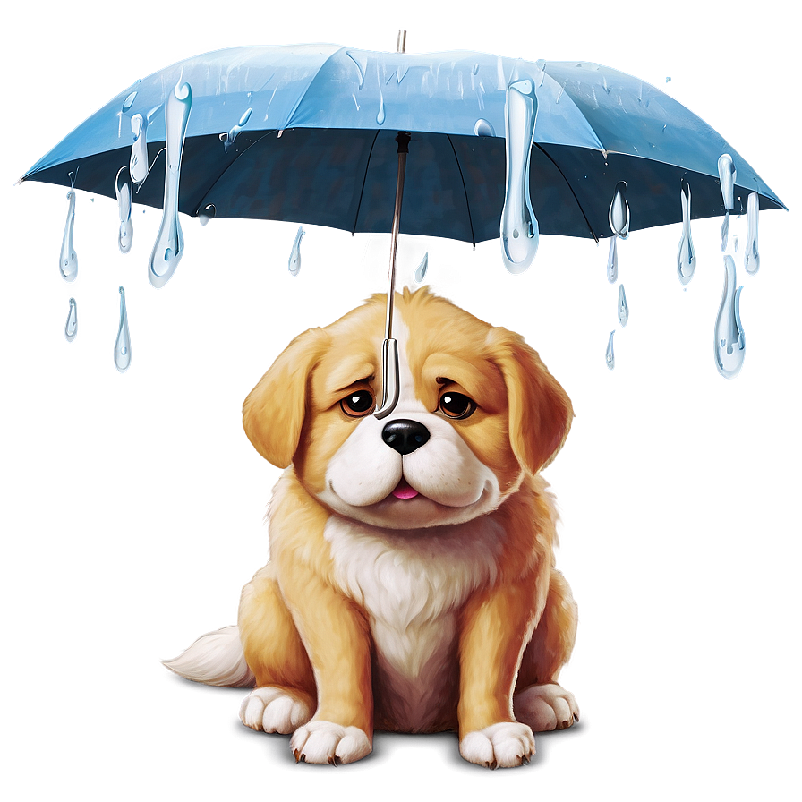 Depressed Dog In Rain Png 06292024