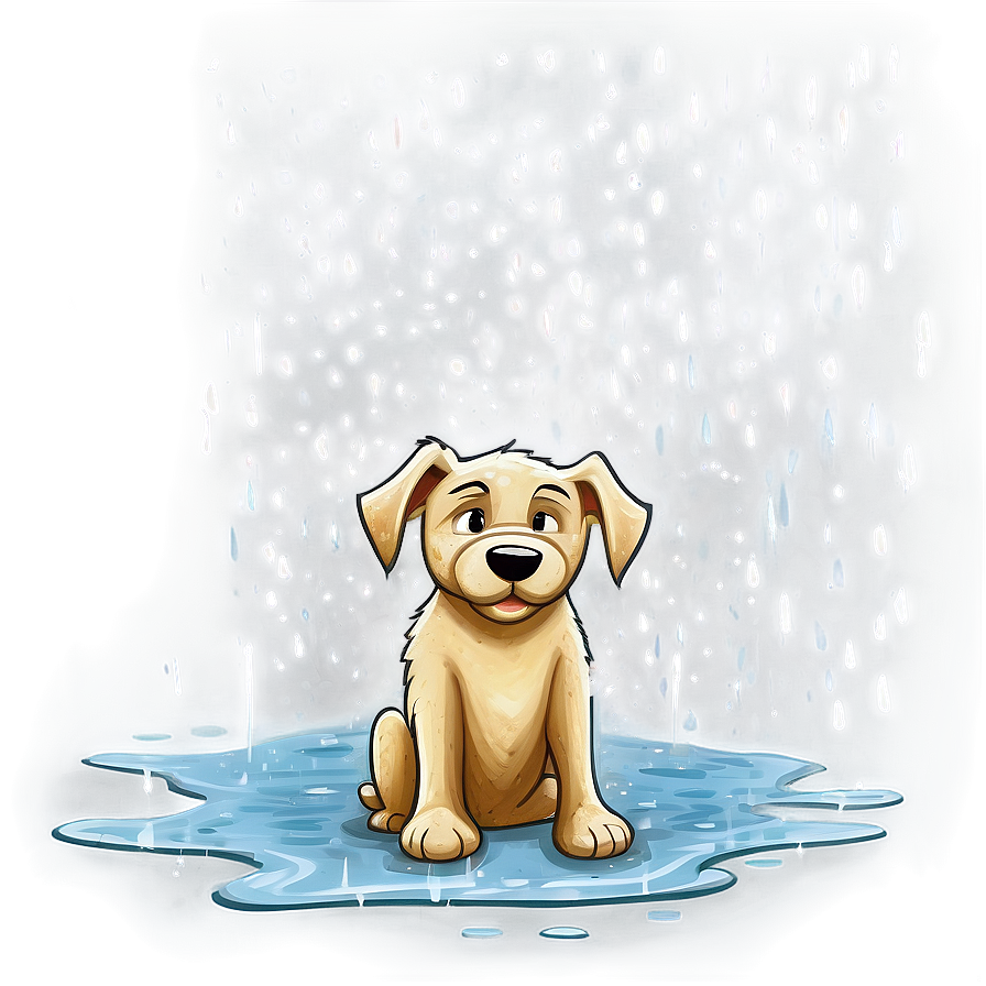 Depressed Dog In Rain Png 06292024