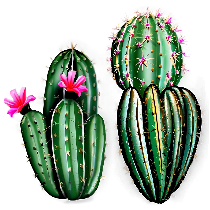 Desert Cactus Floral Png Pgi75