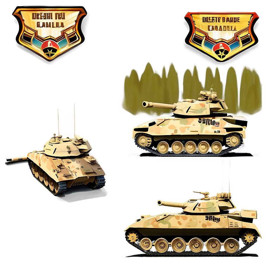 Desert Camouflage Tank Png Lel