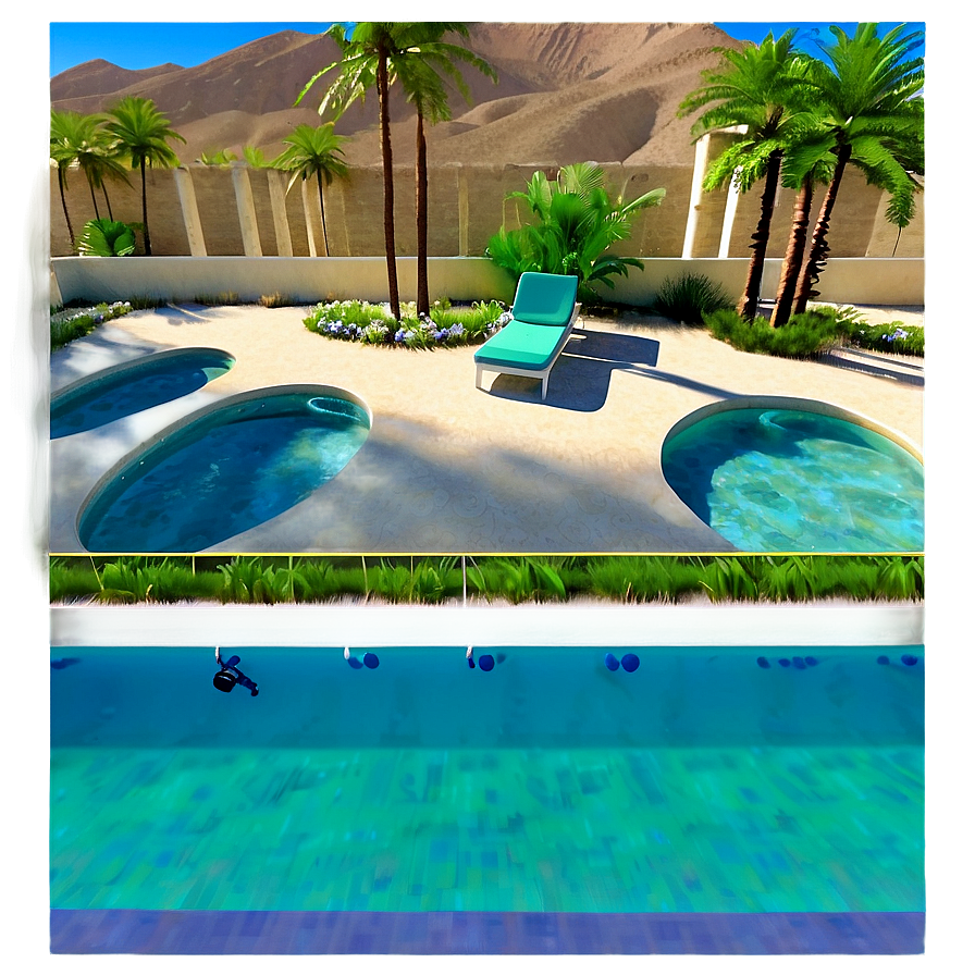 Desert Oasis Swimming Pool Png Gax53