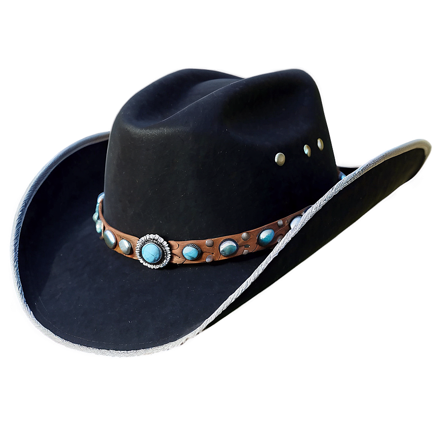 Designer Black Cowboy Hat Png 86