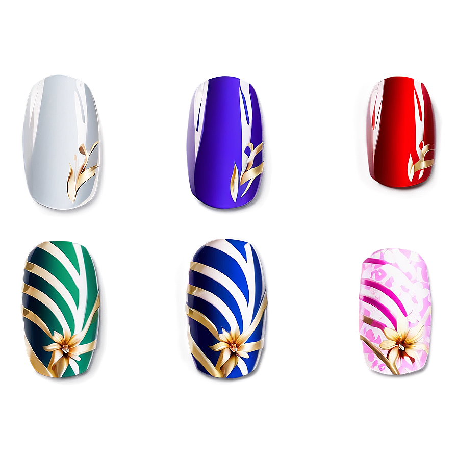 Designer Fake Nails Png Jhk24