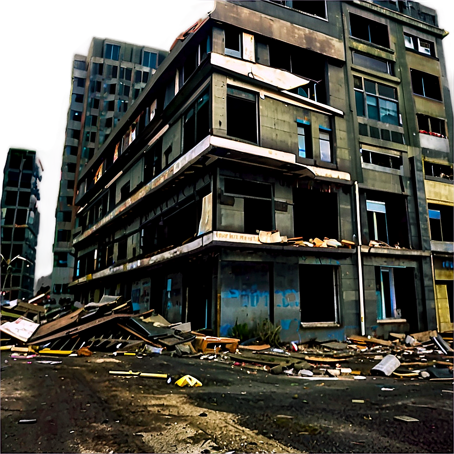 Destroyed City Center Png Htd