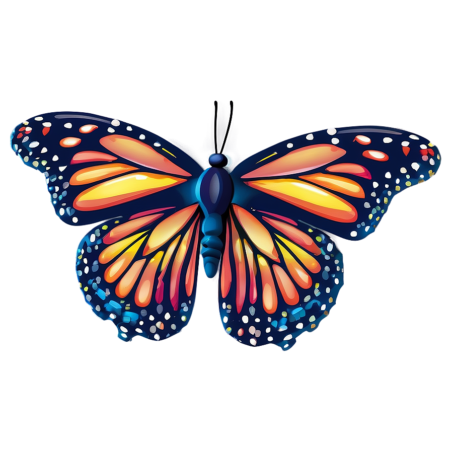 Detailed 3d Butterfly Illustration Png Hgw