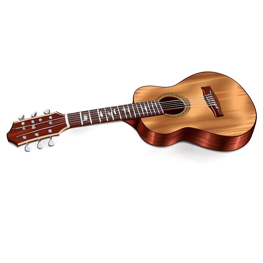 Detailed Acoustic Guitar Sketch Png 52