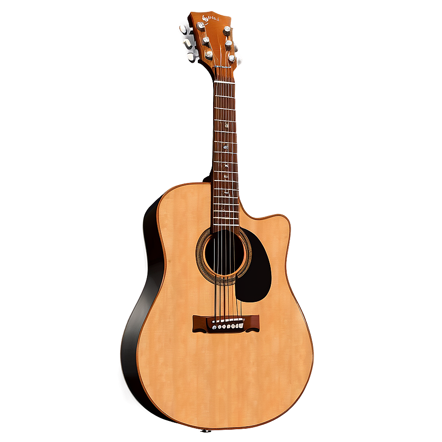 Detailed Acoustic Guitar Sketch Png Kyh33