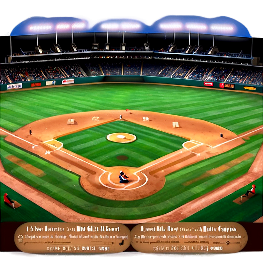 Detailed Baseball Diamond Infographic Png 06132024