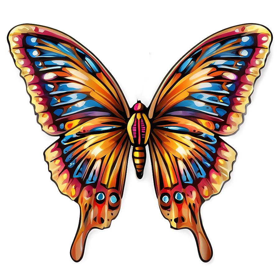 Detailed Butterfly Outline Png Dko24