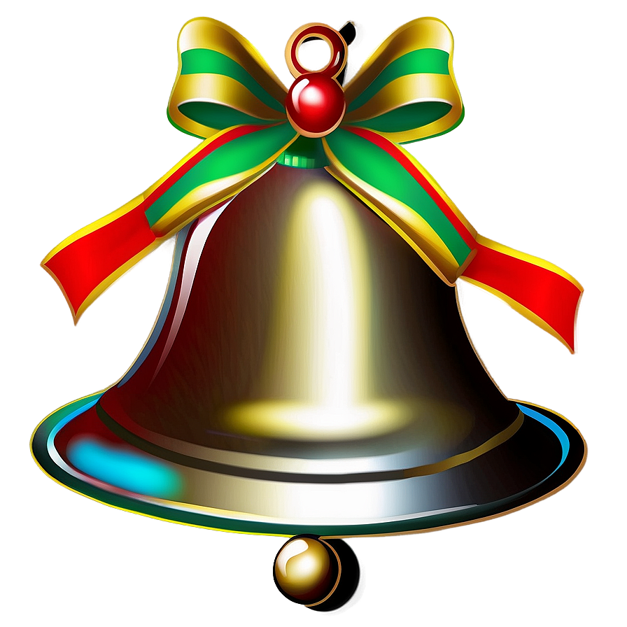 Detailed Christmas Bell Png 39