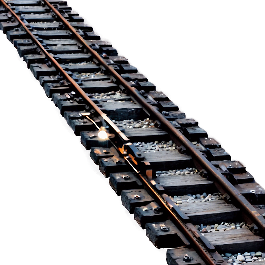 Detailed Close-up Railroad Tracks Png Qjt