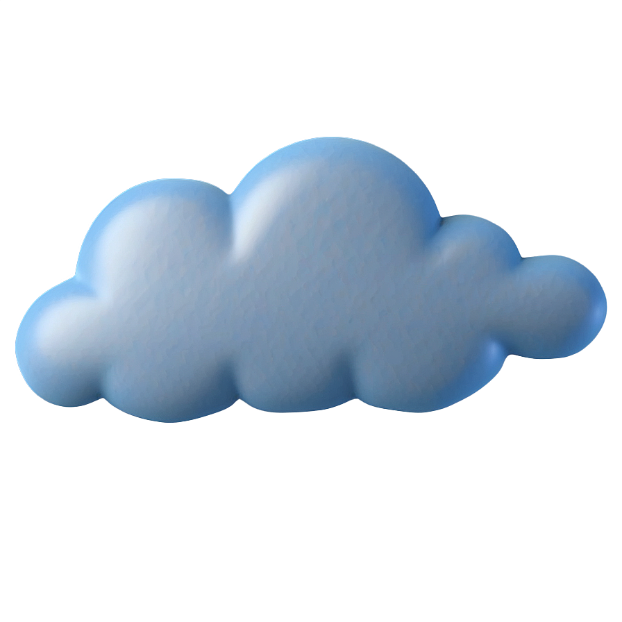 Detailed Cloud Emoji Png 31